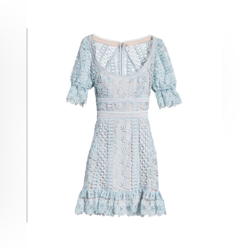 Self-Portrait dress lace in blue